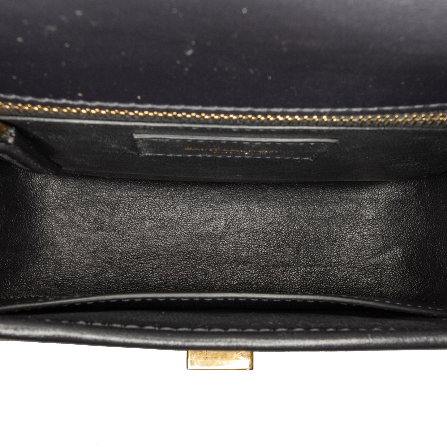 Saint Laurent Small Canvas Monogram All Over Crossbody Brown