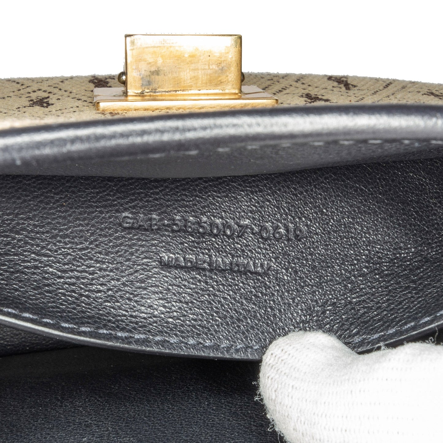 Saint Laurent Small Canvas Monogram All Over Crossbody Brown