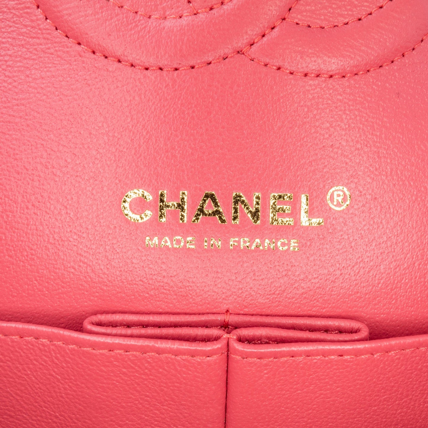 Chanel Medium Classic Chevron Lambskin Double Flap Pink