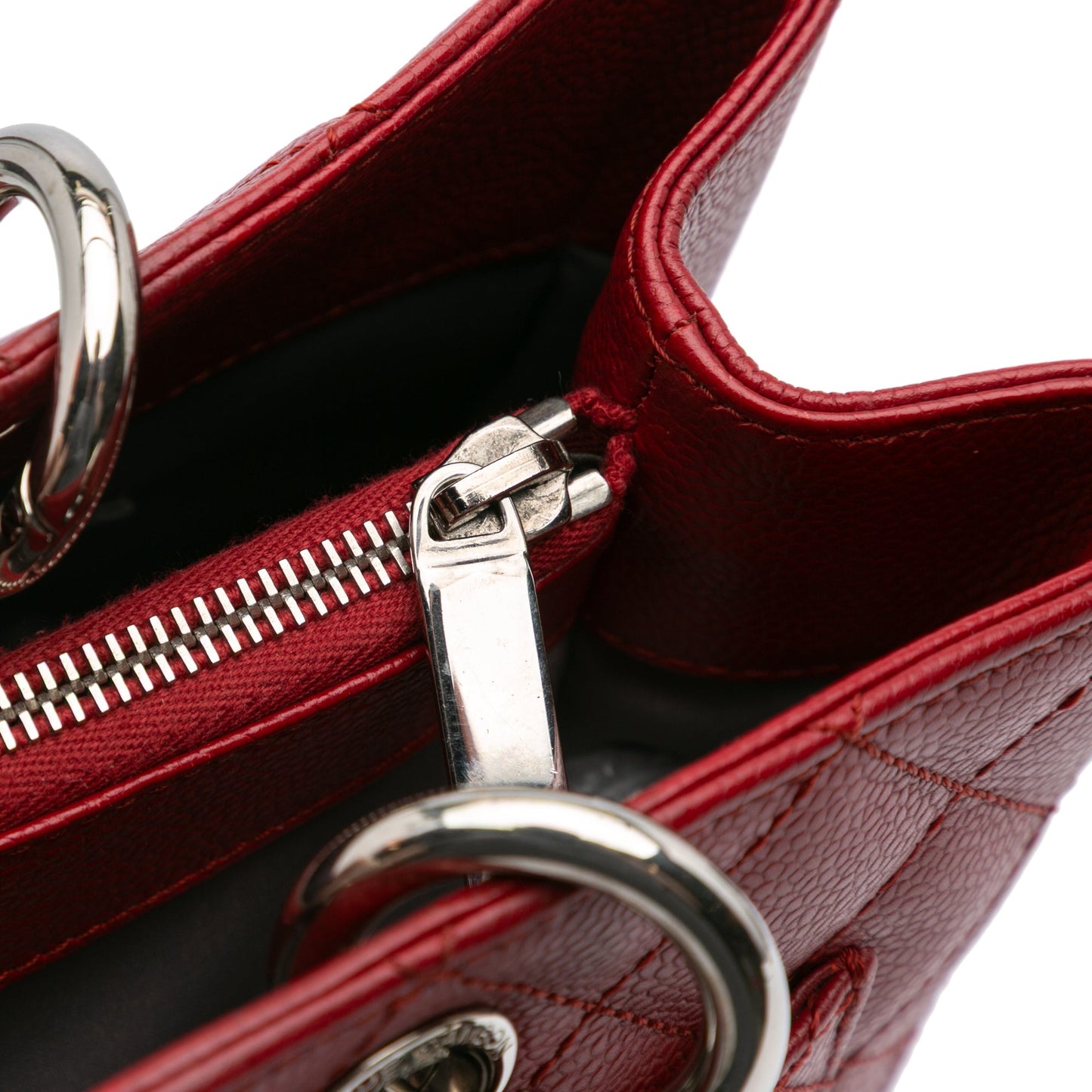 Chanel Caviar Grand Shopping Tote Red