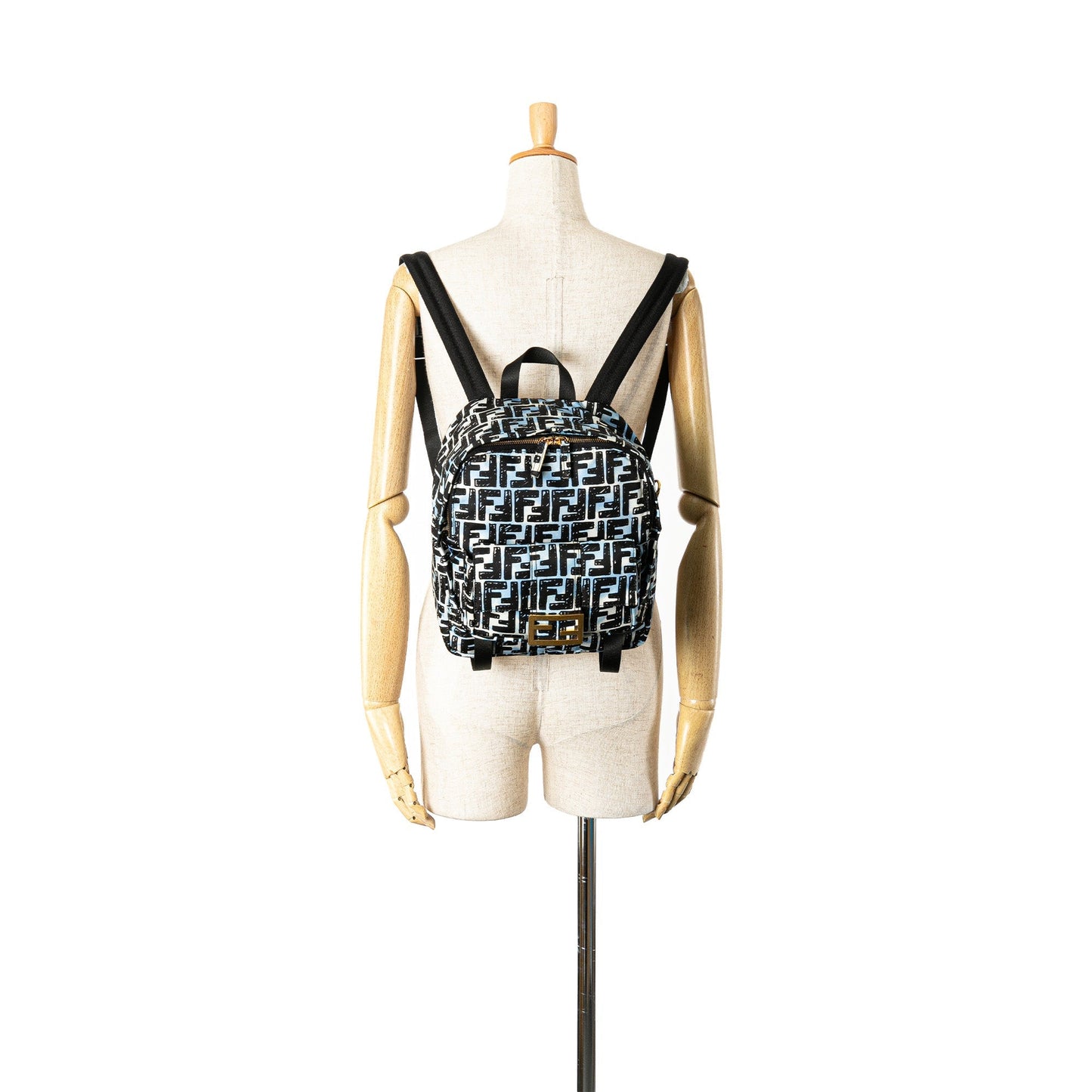 Fendi Joshua Vides Small Nylon Baguette Backpack Blue