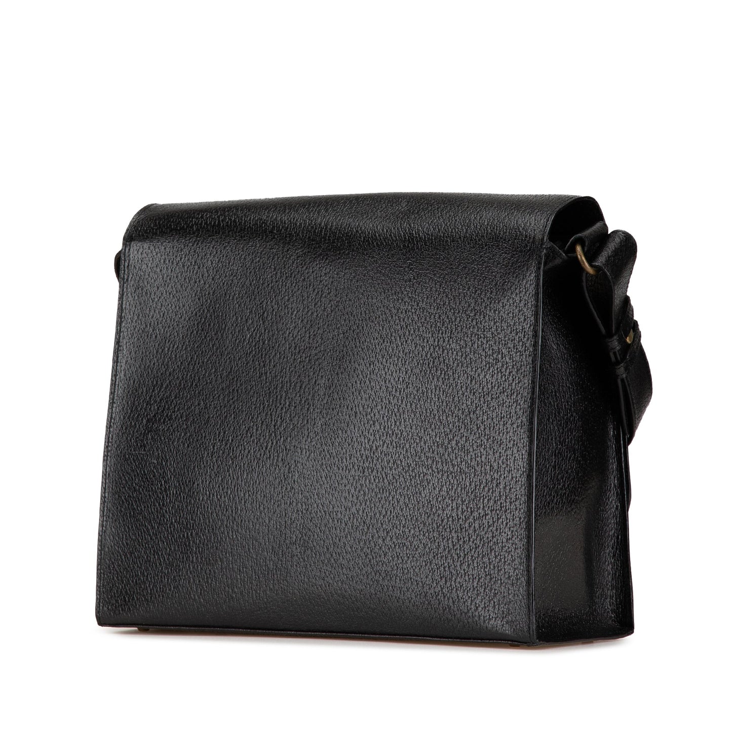 Yves Saint Laurent Leather Messenger Bag Black