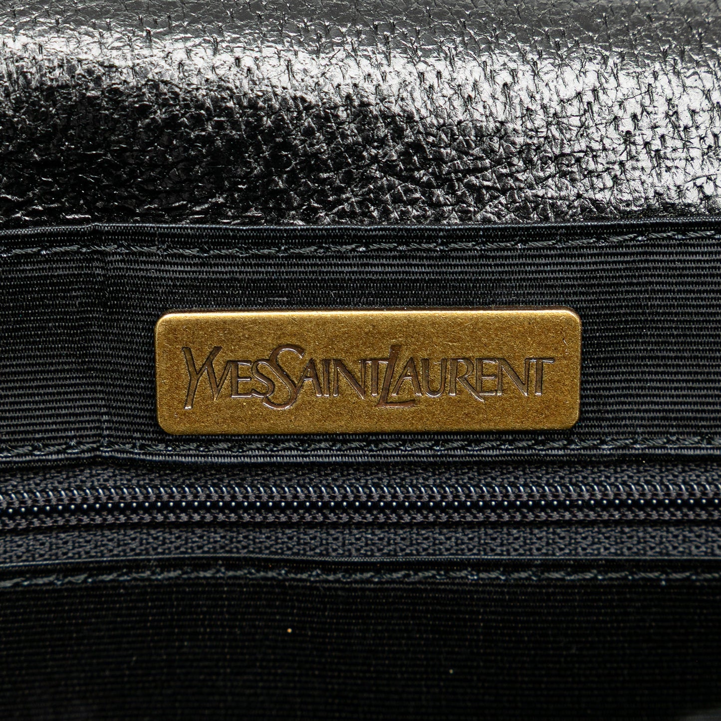 Yves Saint Laurent Leather Messenger Bag Black