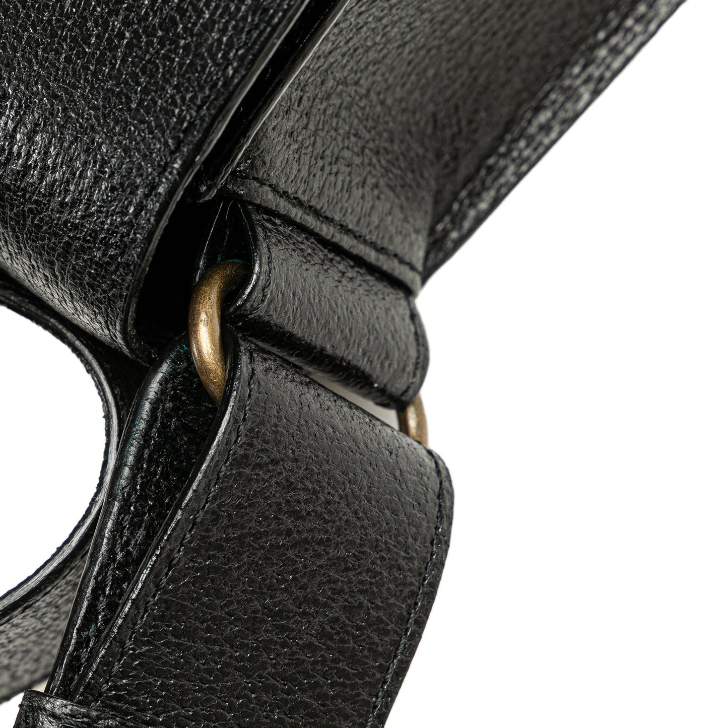 Yves Saint Laurent Leather Messenger Bag Black