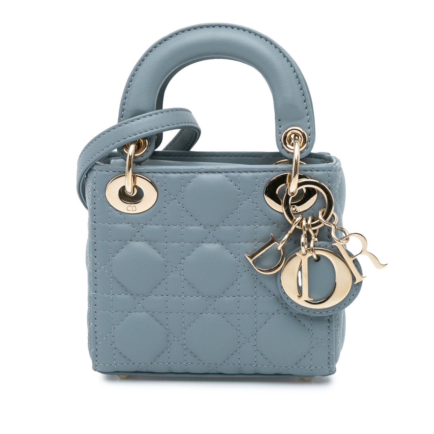 Dior Micro Lambskin Cannage Lady Dior Blue
