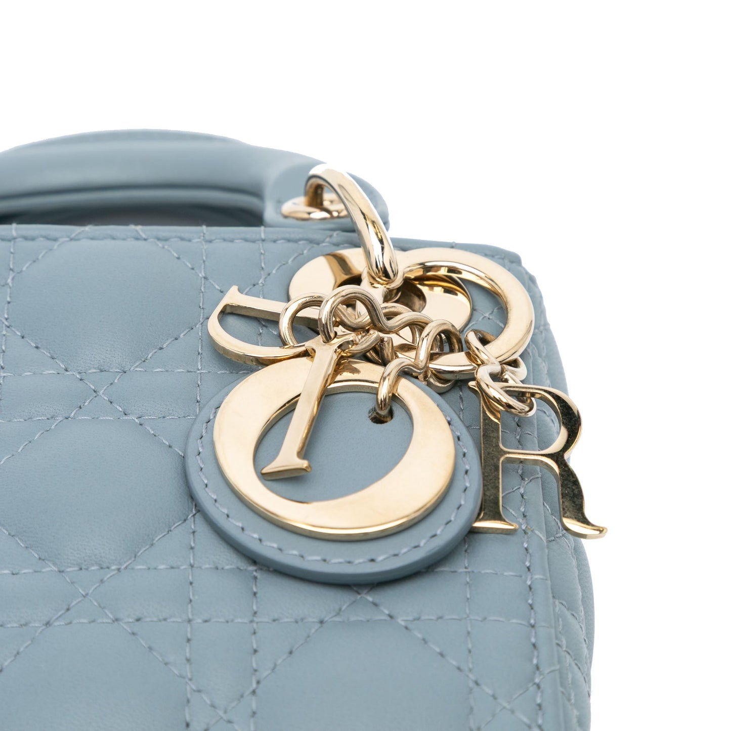 Dior Micro Lambskin Cannage Lady Dior Blue