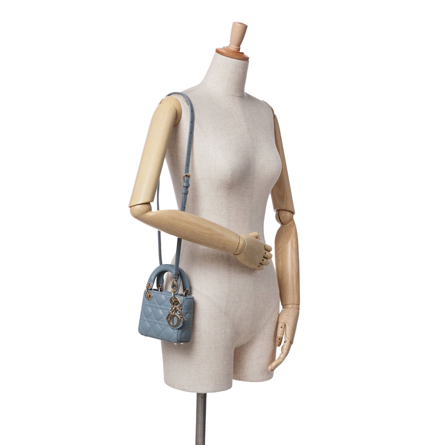 Dior Micro Lambskin Cannage Lady Dior Blue