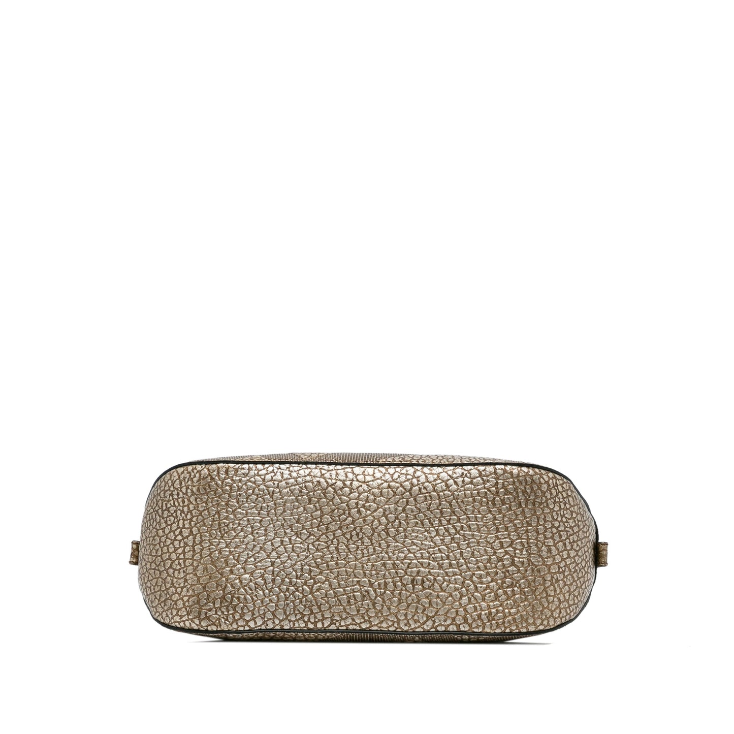 Burberry Embossed Leather Orchard Handle Bag Brown