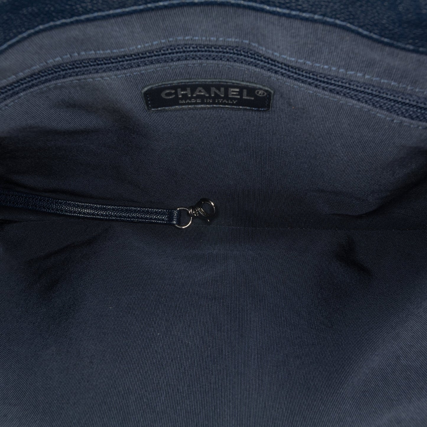 Chanel Large Quilted Caviar Urban Companion Tote Blue