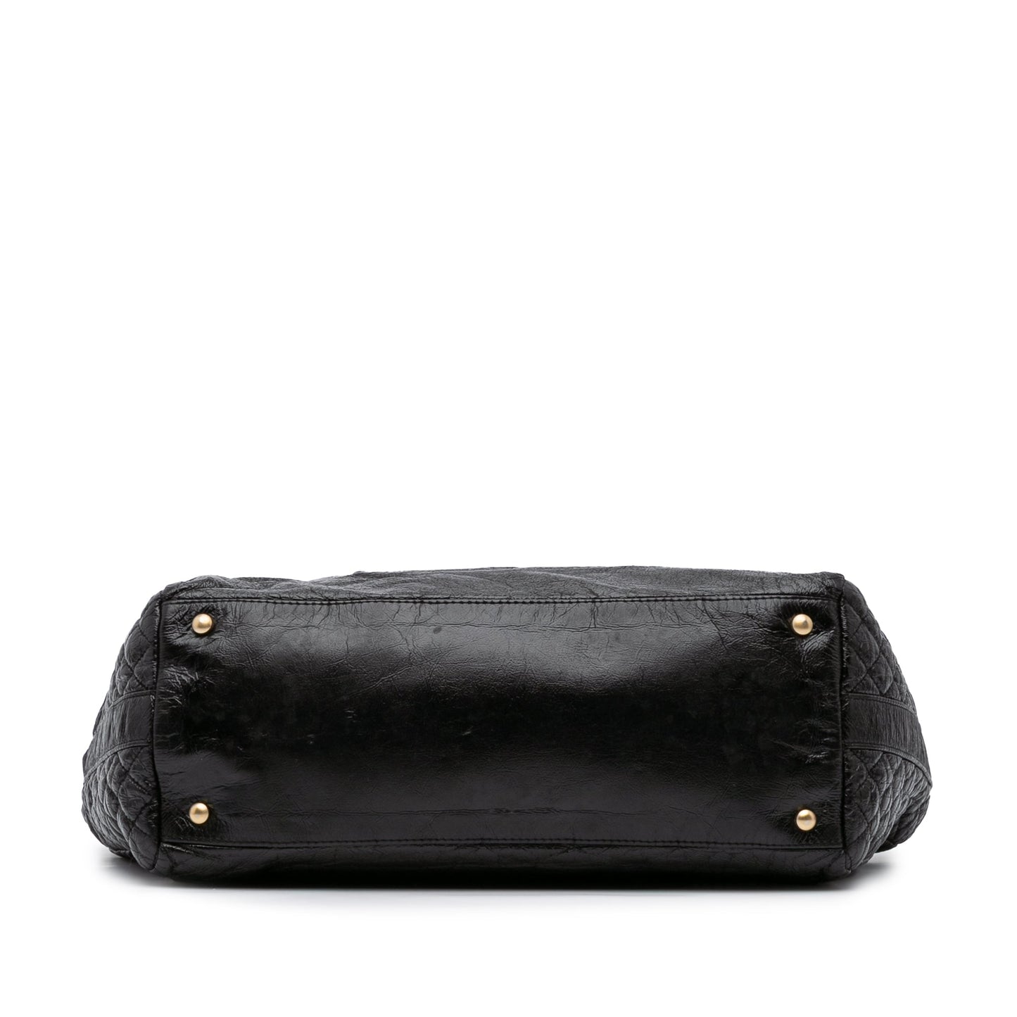 Chanel Medium Vinyl Rock and Chain Bowler Bag Black