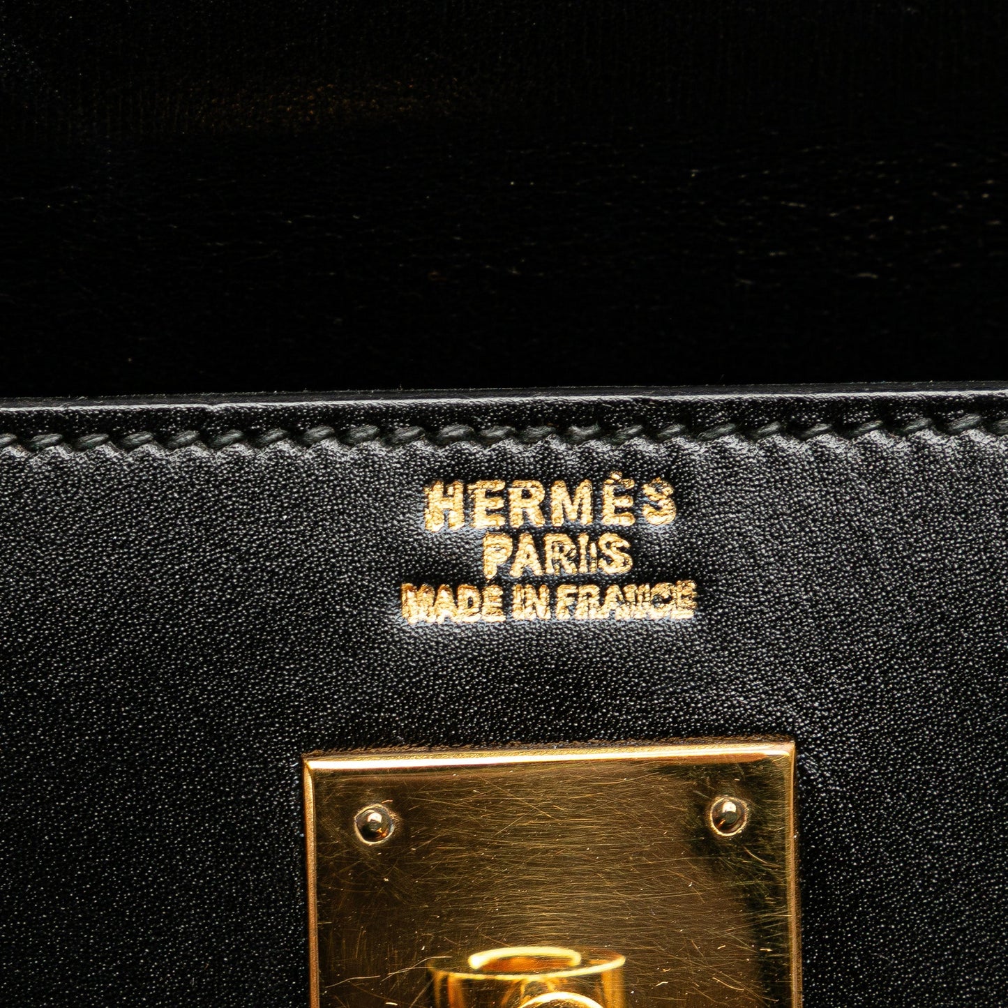 Hermès Box Calf Kelly Sellier 32 Black