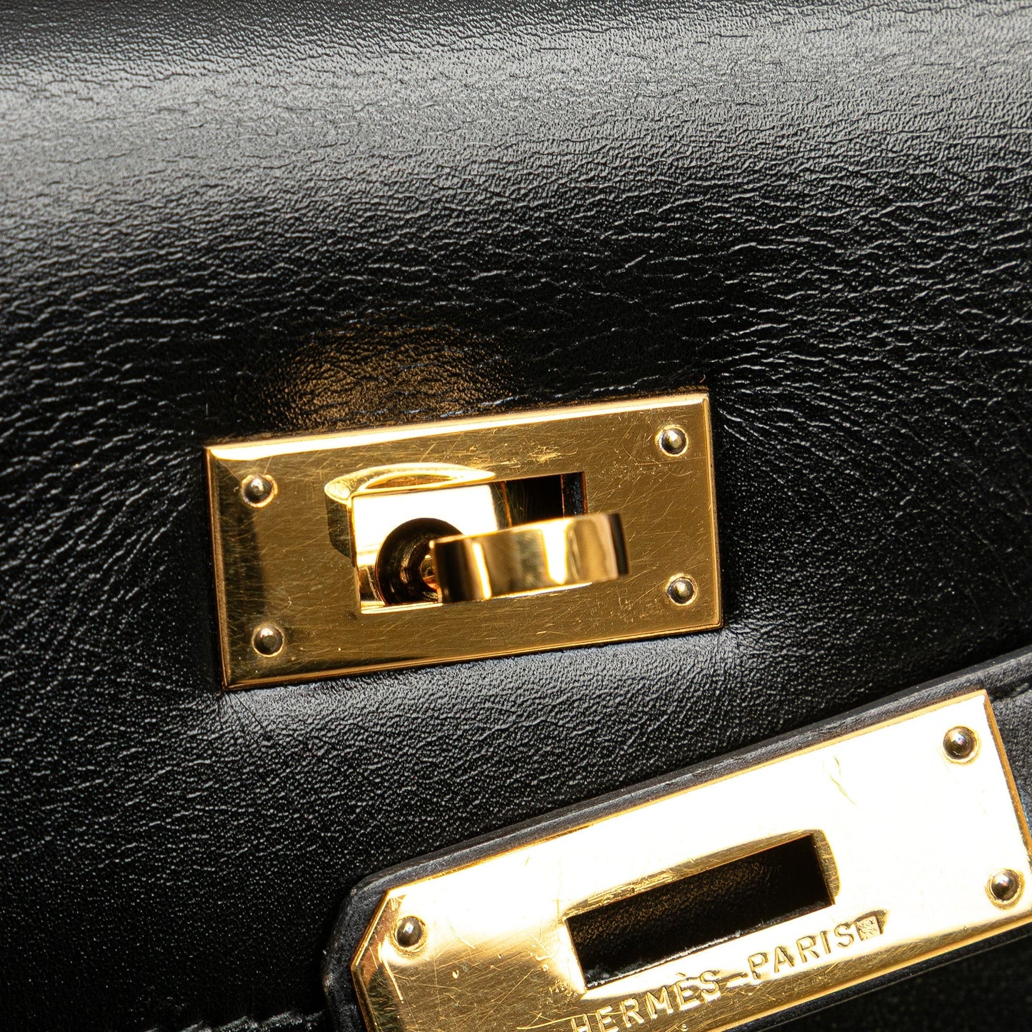 Hermès Box Calf Kelly Sellier 32 Black