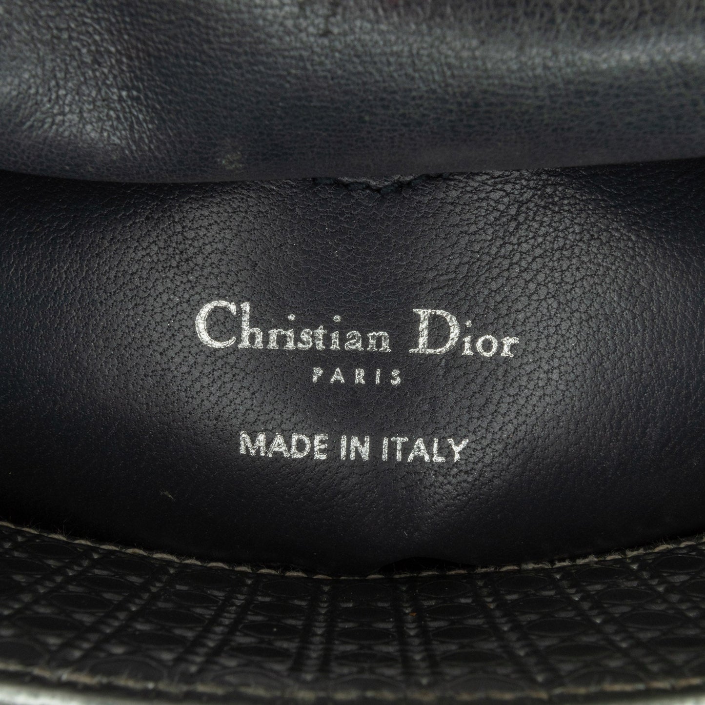 Dior Micro Calfskin Microcannage Lady Dior Silver