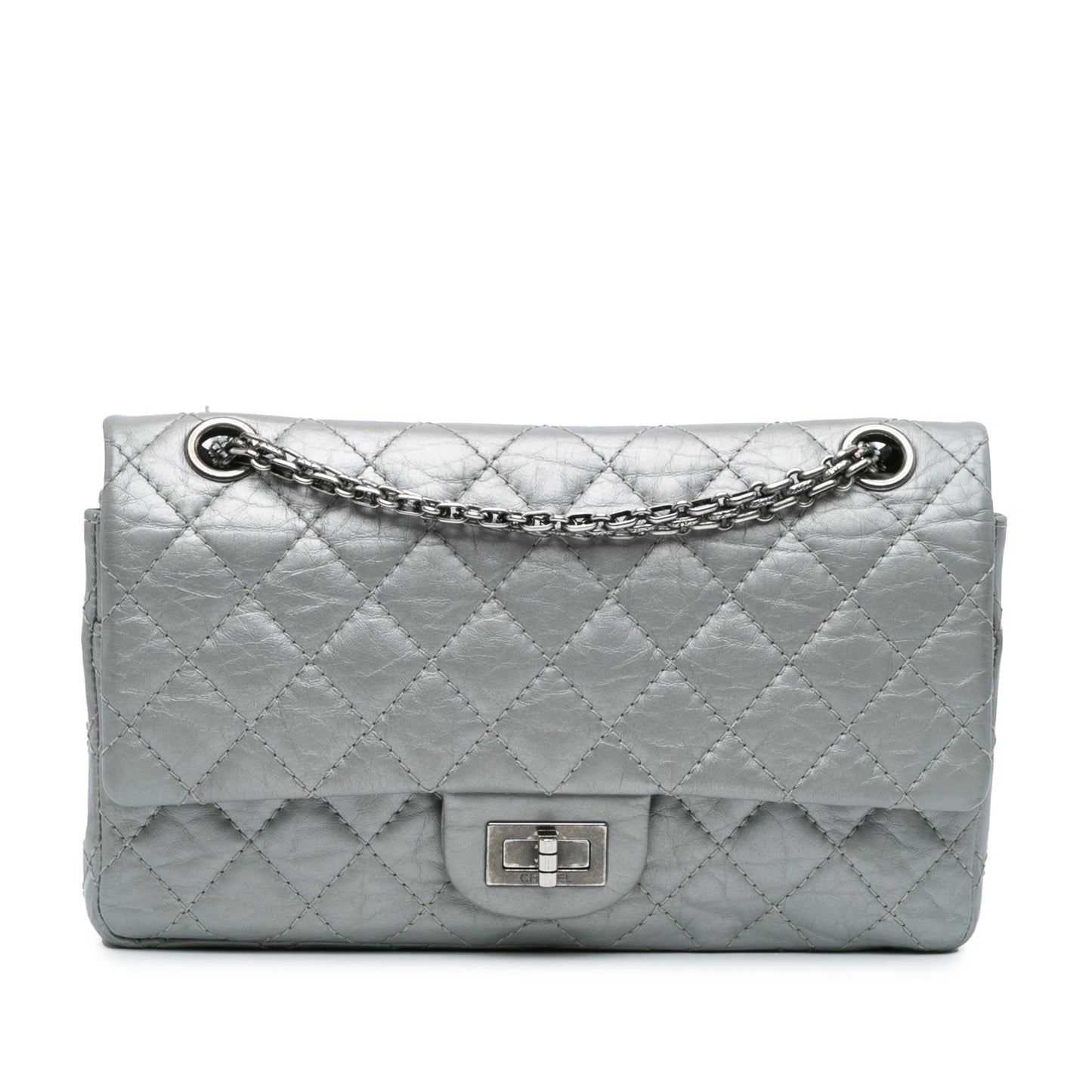 Chanel Reissue 2.55 Aged Calfskin Flap 225 Silver