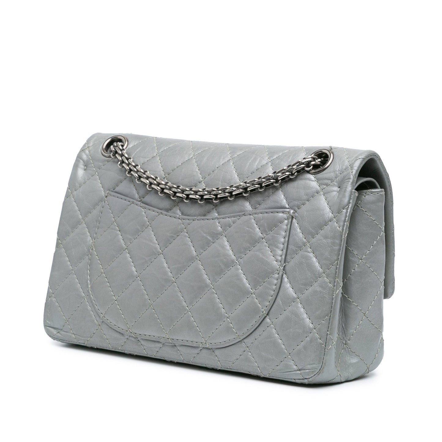 Chanel Reissue 2.55 Aged Calfskin Flap 225 Silver