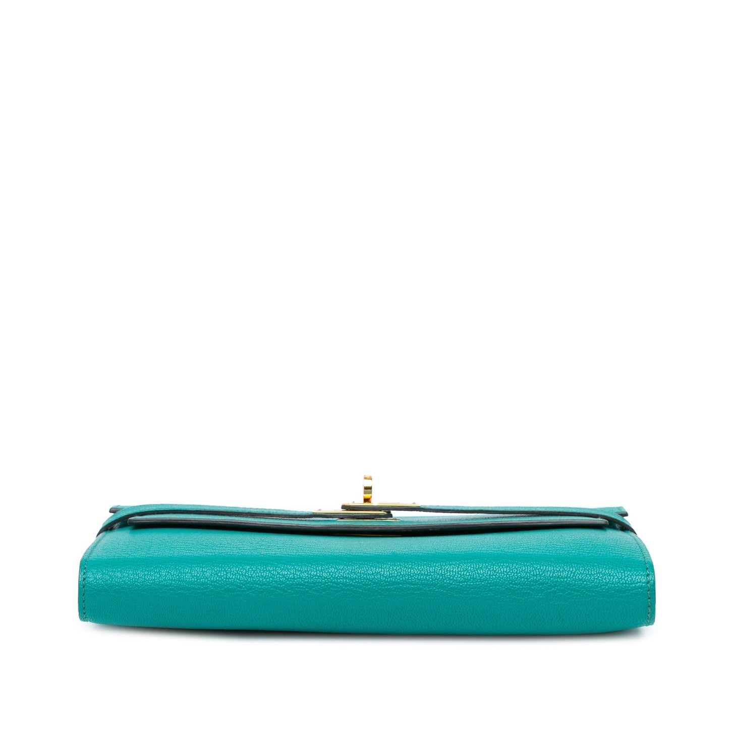 Hermès Chevre Mysore Kelly Longue Wallet Blue