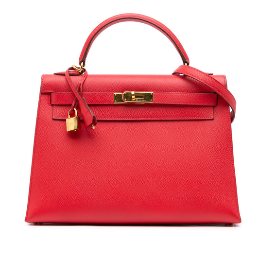 Hermès Epsom Kelly II Sellier 32 Red