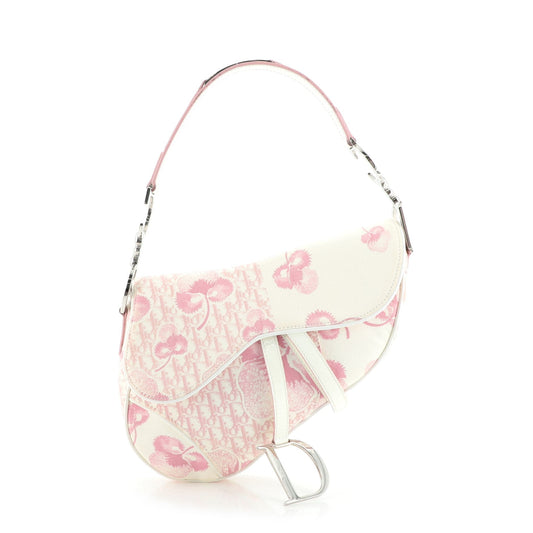 Vintage Saddle Bag Printed Canvas Medium