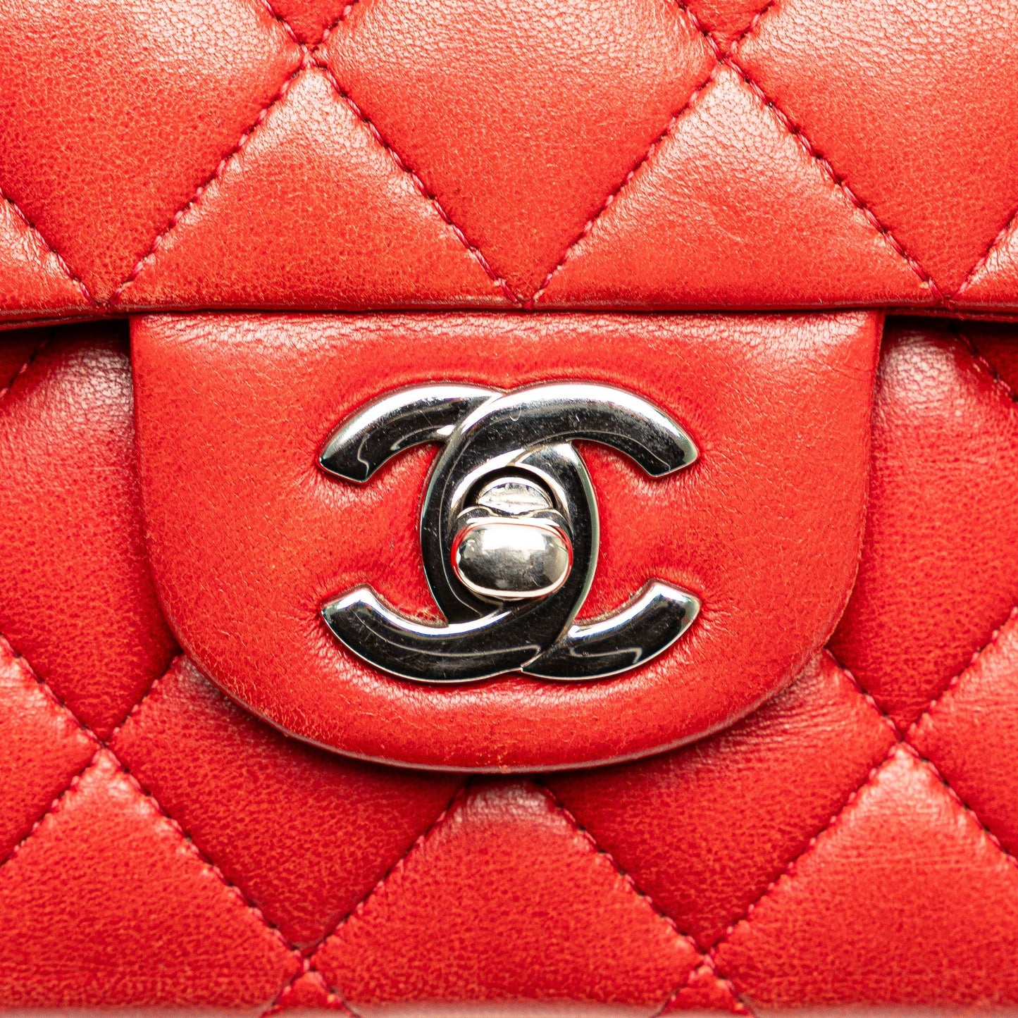 Chanel Medium Classic Lambskin Double Flap Red