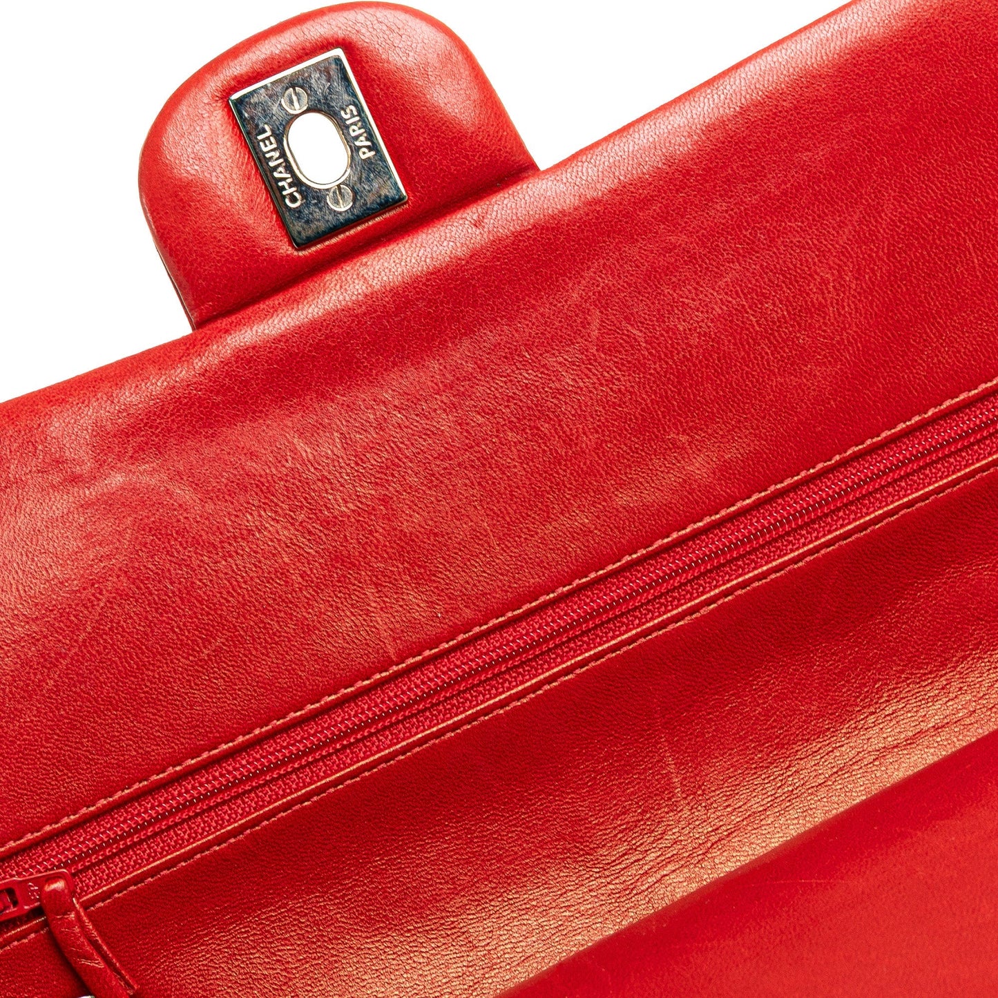 Chanel Medium Classic Lambskin Double Flap Red