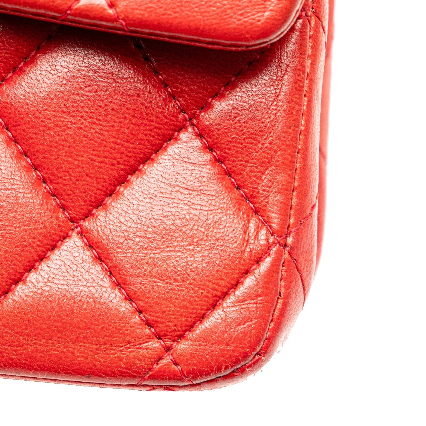 Chanel Medium Classic Lambskin Double Flap Red