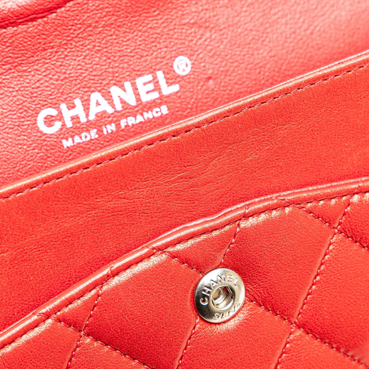 Chanel Medium Classic Lambskin Double Flap Red