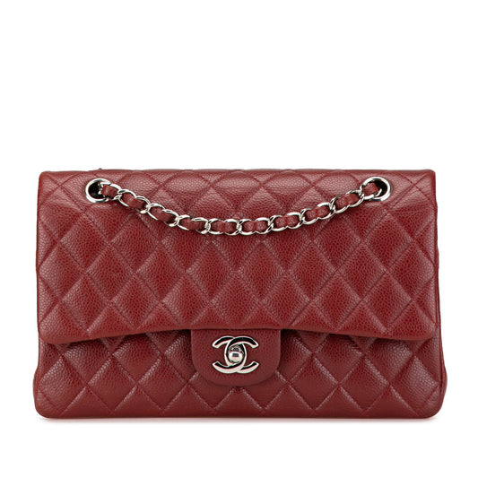 Chanel Medium Classic Caviar Double Flap Red