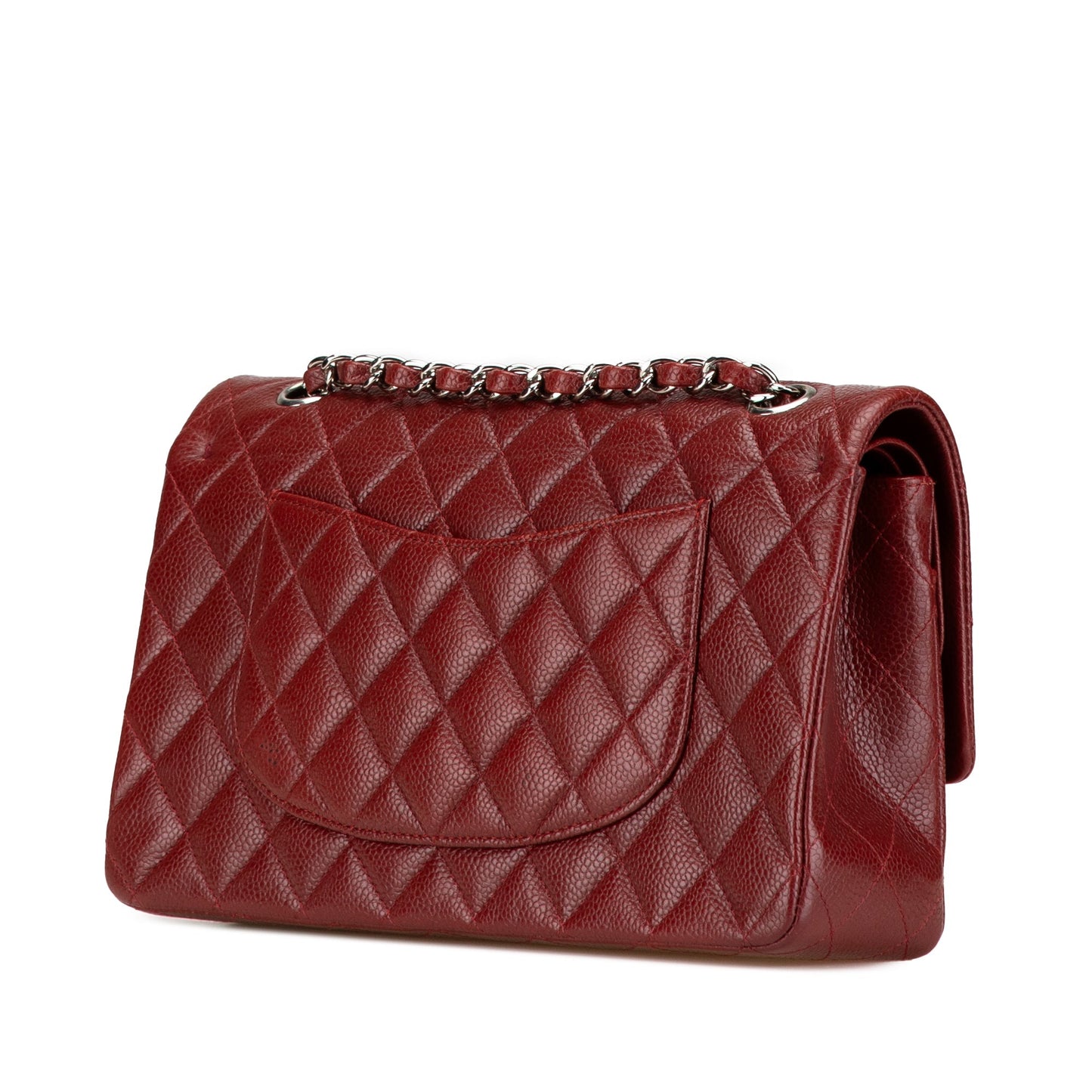 Chanel Medium Classic Caviar Double Flap Red