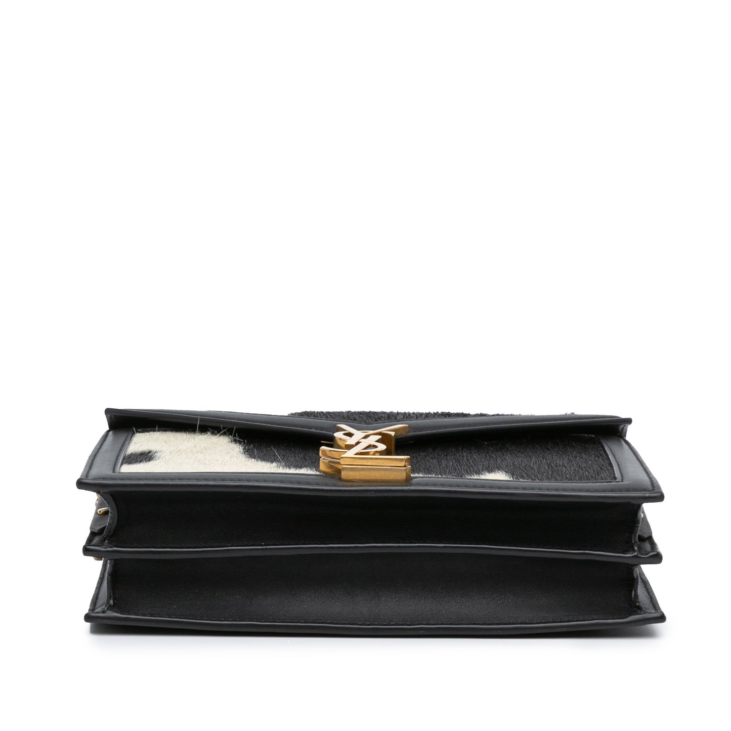 Saint Laurent Calf Hair Cassandra Crossbody Black