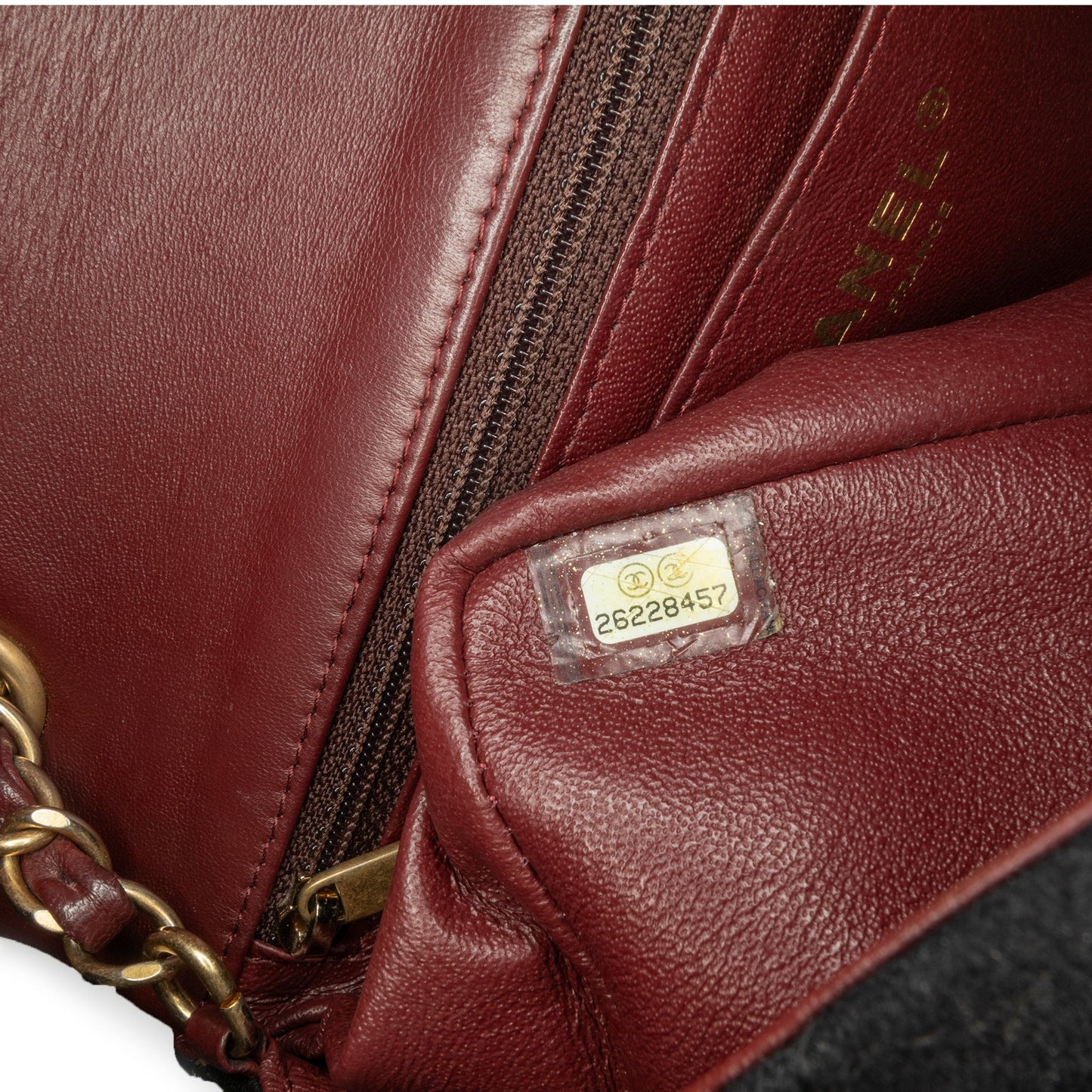Chanel Mini Rectangular Felt Paris-Hamburg Charms Flap Black