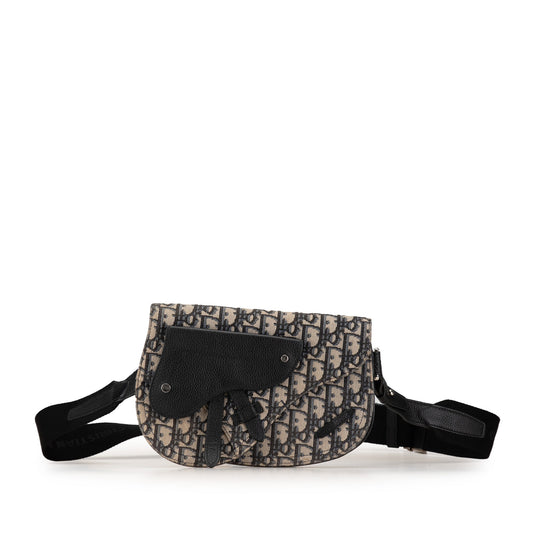Dior Oblique Canvas Saddle Messenger Bag Brown