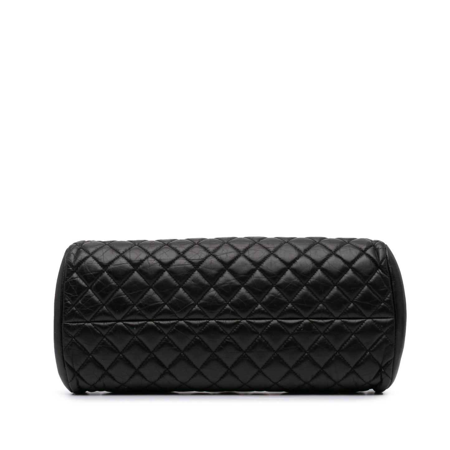 Chanel Medium Aged Calfskin Just Mademoiselle Bowling Bag Black