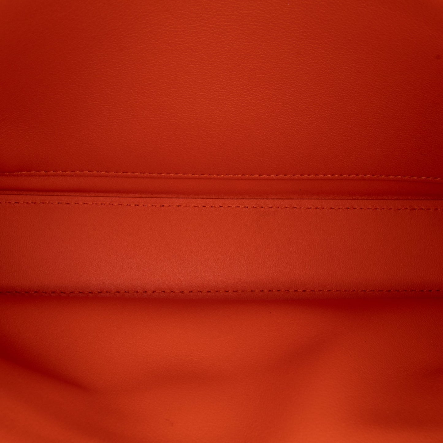 Celine Triomphe Calfskin Cuir Chain Shoulder Bag Orange