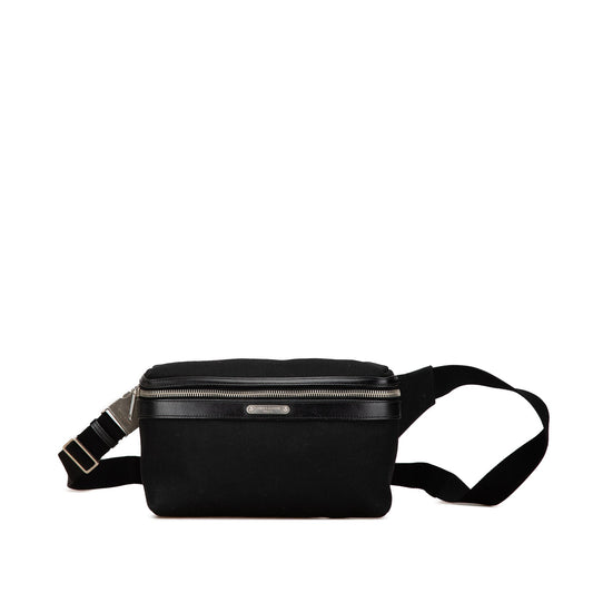 Saint Laurent Canvas City Belt Bag Black