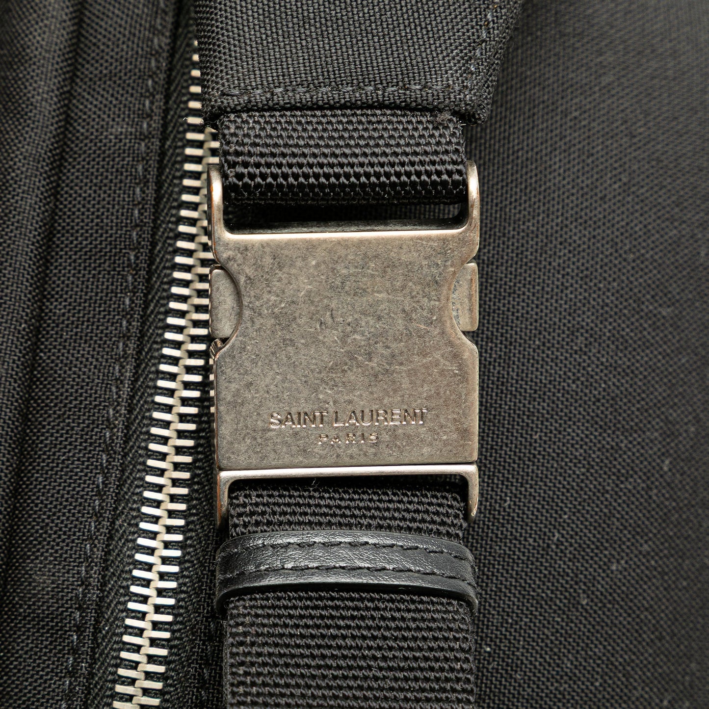 Saint Laurent Canvas City Belt Bag Black