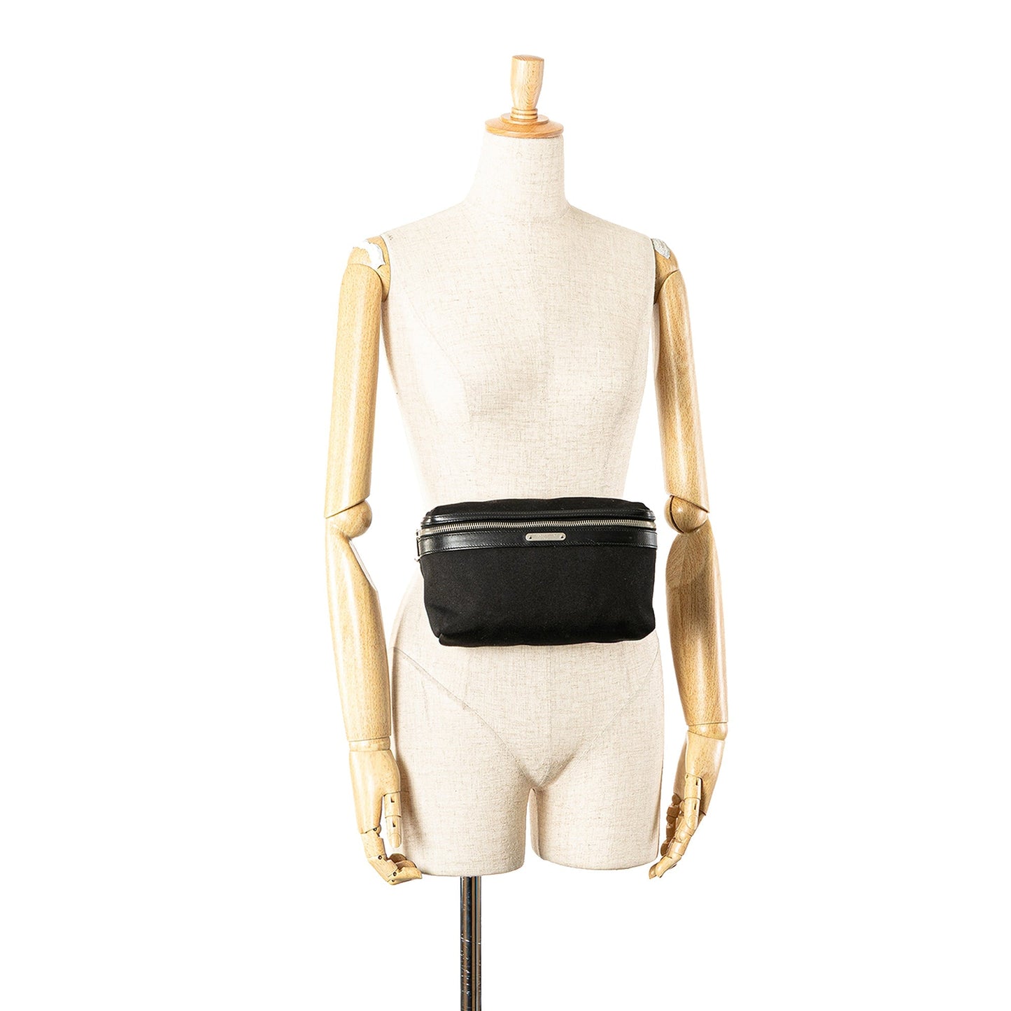 Saint Laurent Canvas City Belt Bag Black