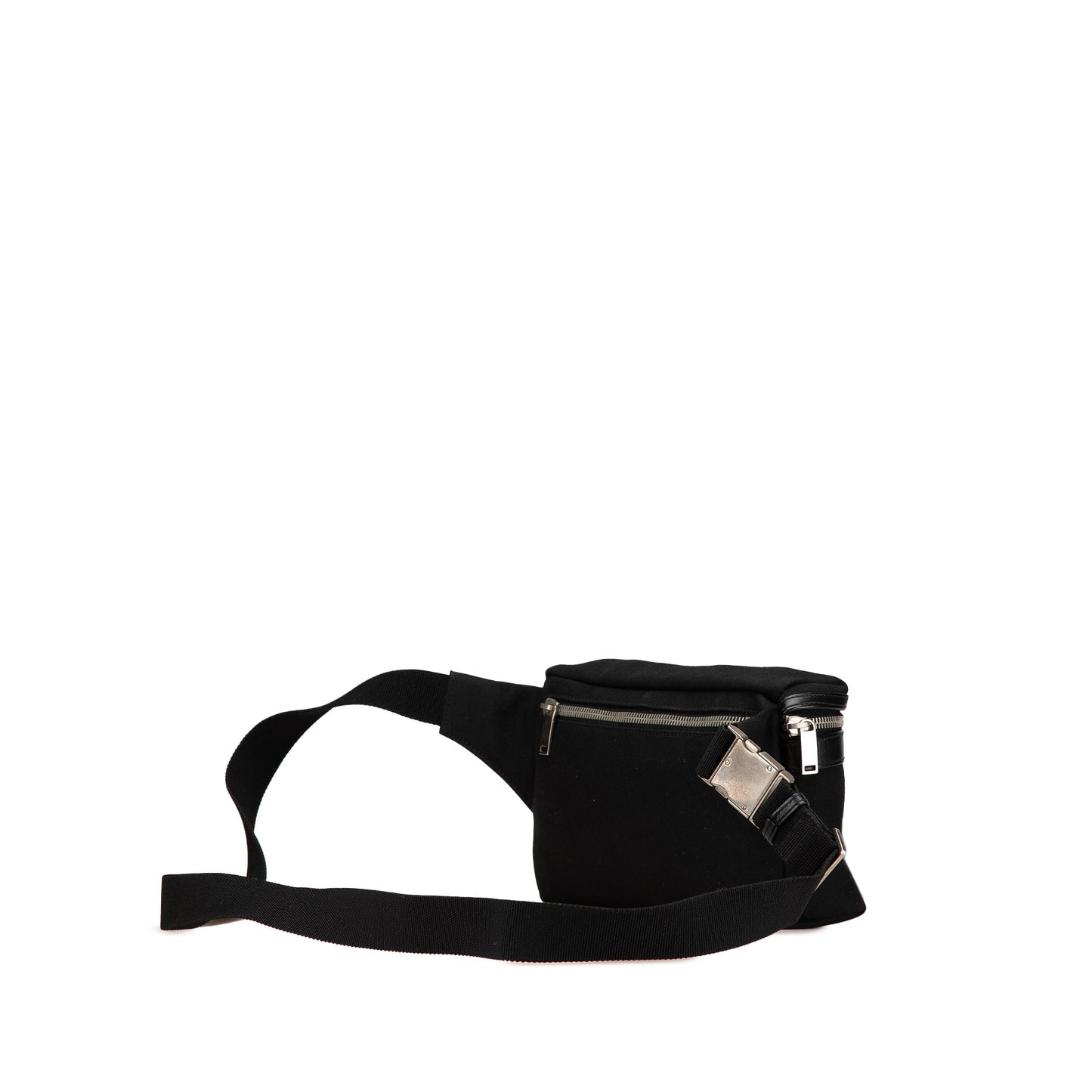 Saint Laurent Canvas City Belt Bag Black