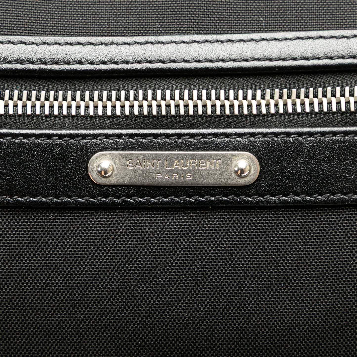 Saint Laurent Canvas City Belt Bag Black
