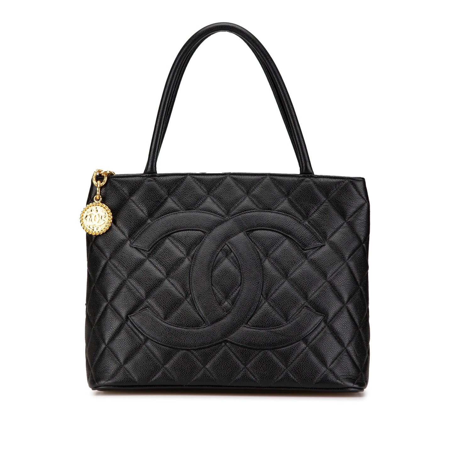 Chanel Caviar Medallion Tote Black