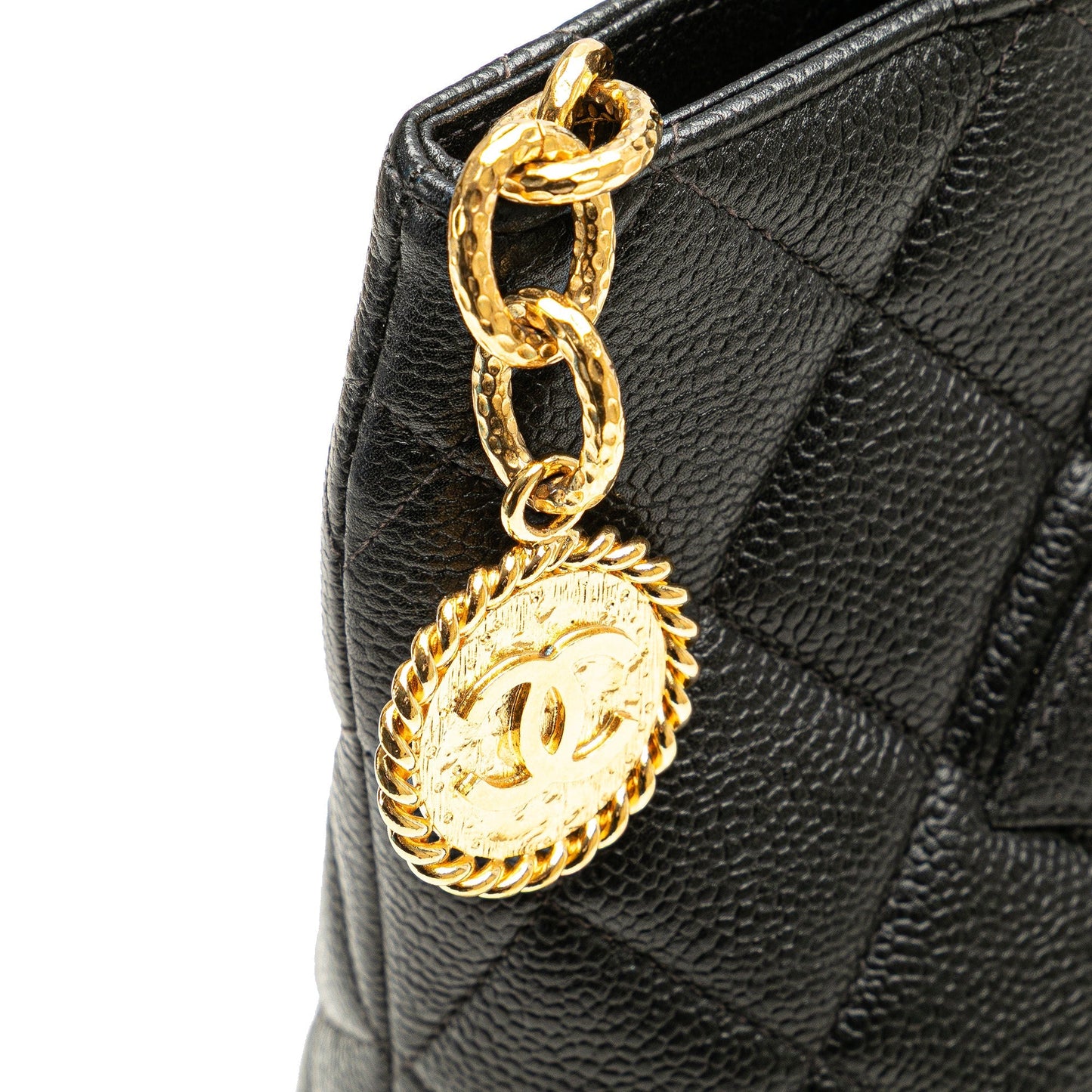 Chanel Caviar Medallion Tote Black