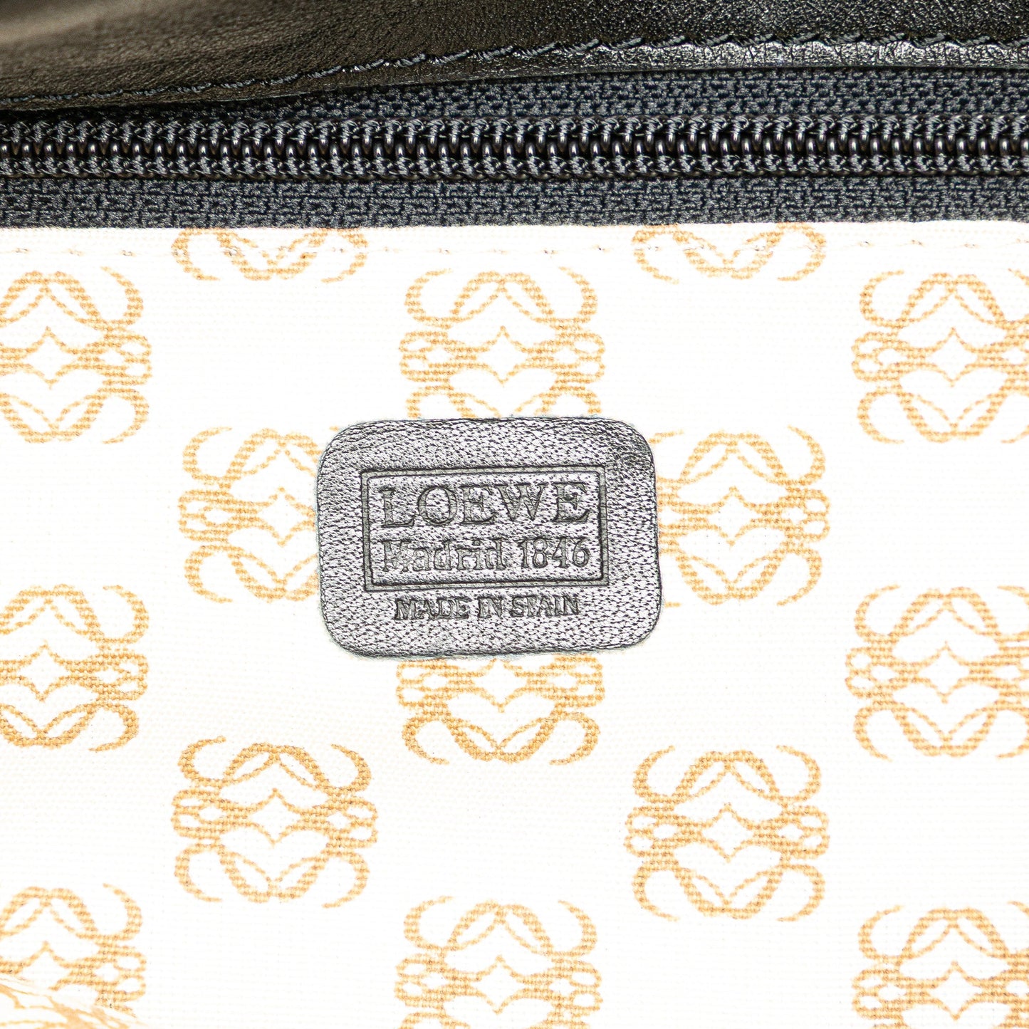 LOEWE Anagram Leather Flap Crossbody Black