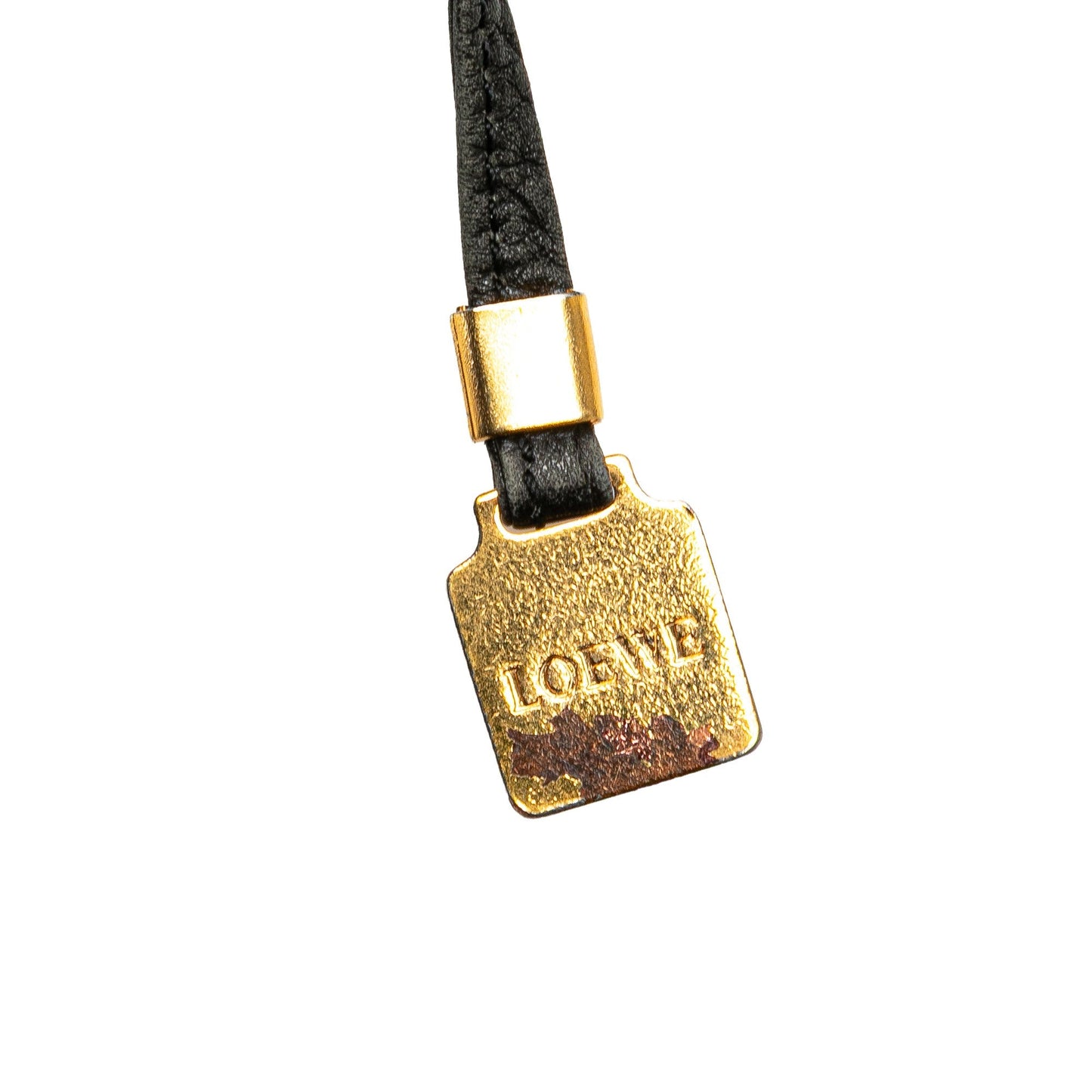 LOEWE Anagram Leather Flap Crossbody Black