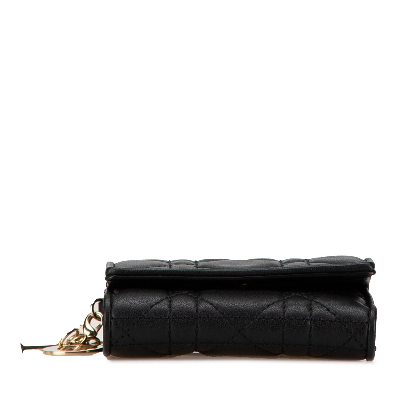 Dior Lambskin Cannage Lady Dior Lotus Wallet Black