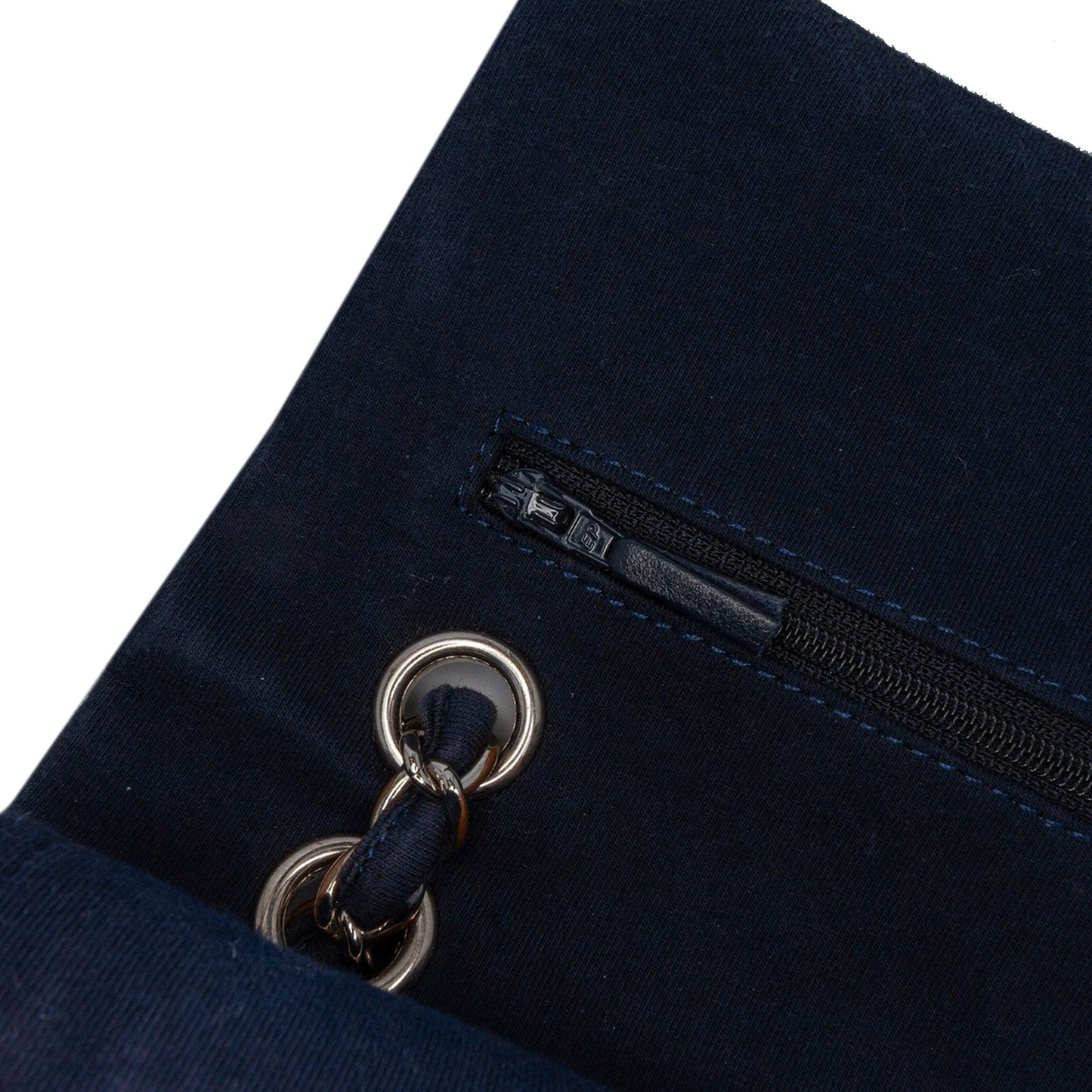 Chanel Medium Classic Jersey Double Flap Blue