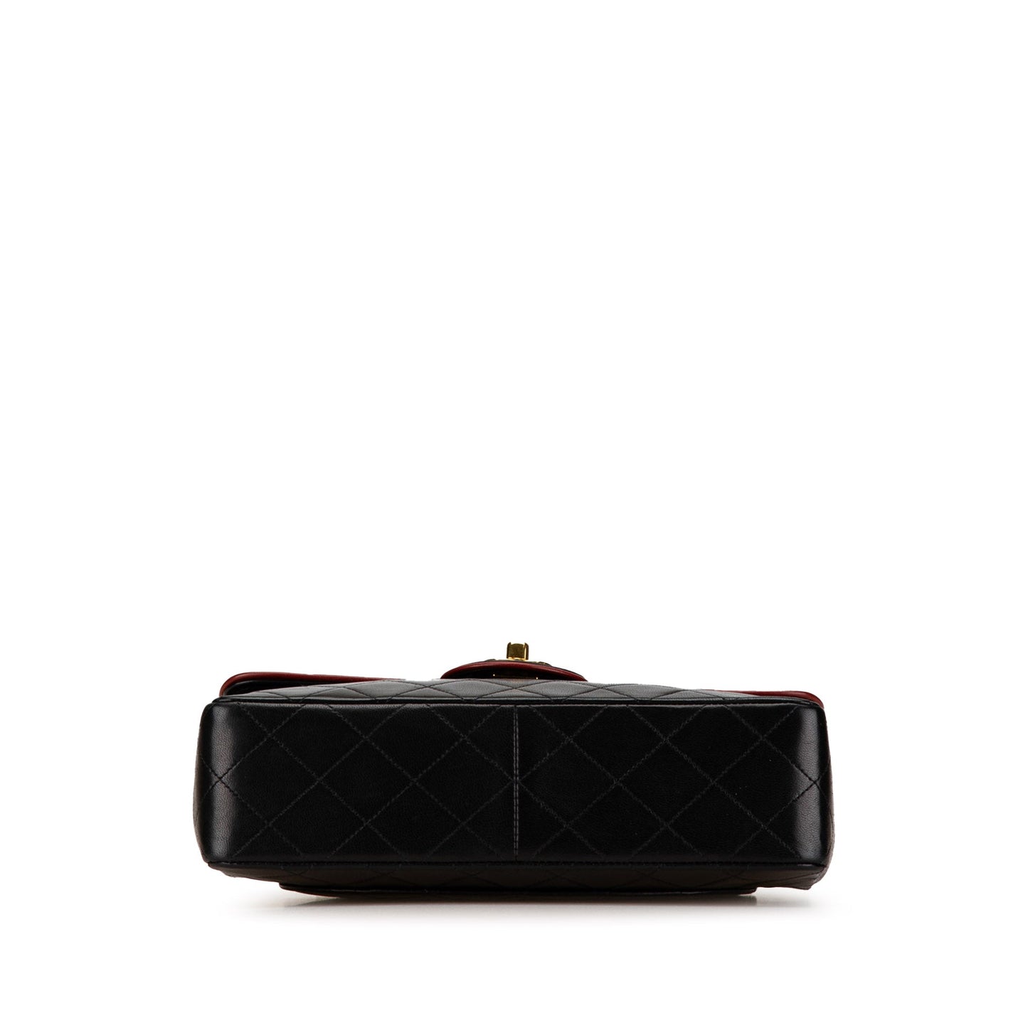 Chanel CC Bicolor Quilted Lambskin Single Flap Black