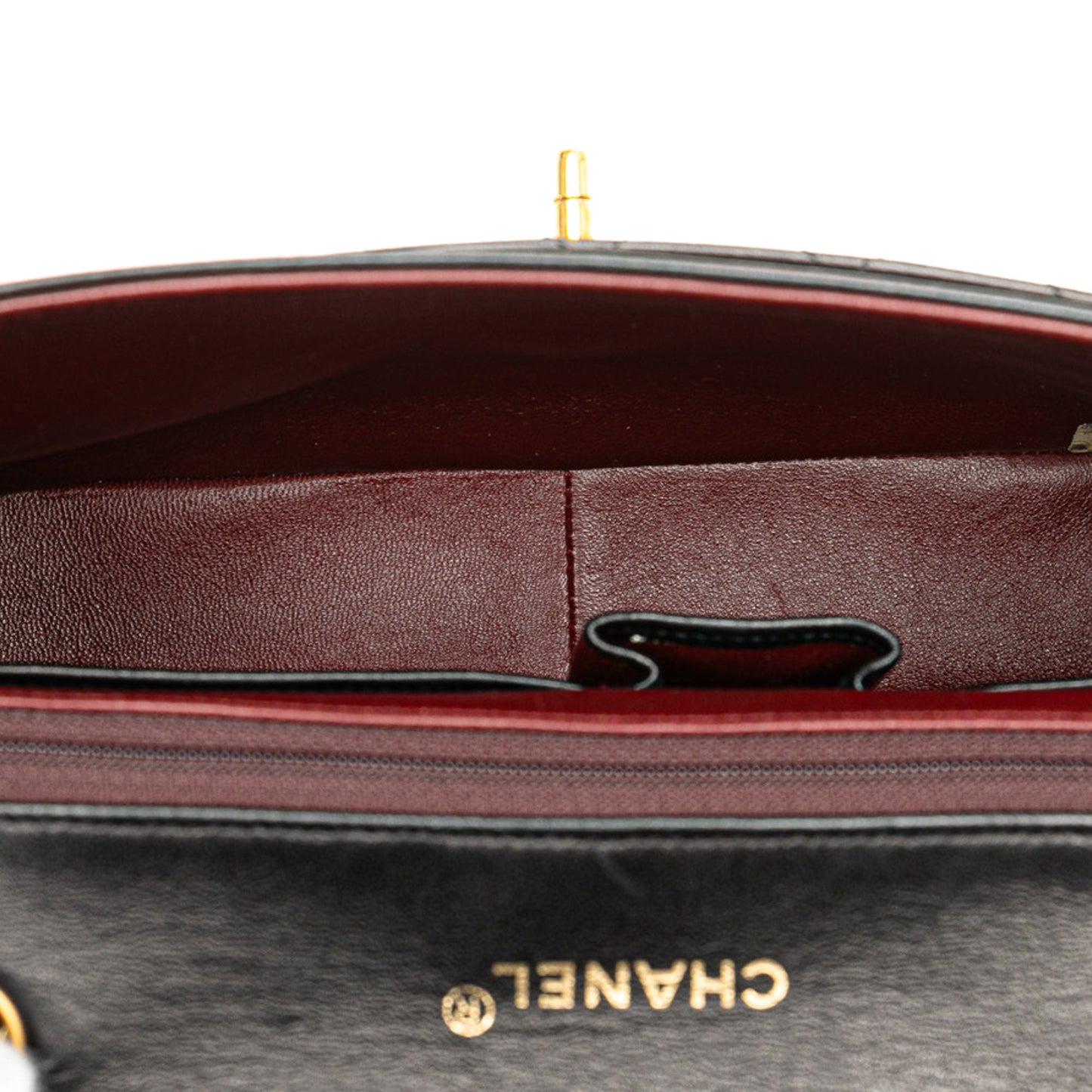 Chanel CC Bicolor Quilted Lambskin Single Flap Black