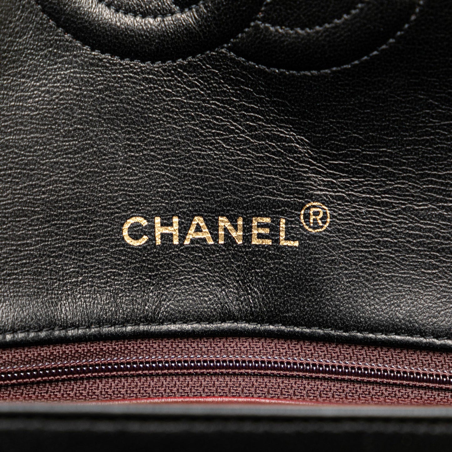 Chanel CC Bicolor Quilted Lambskin Single Flap Black