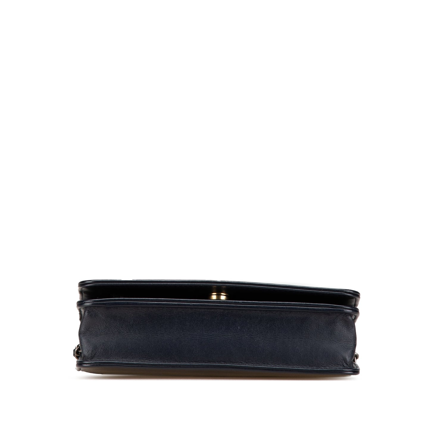 Chanel Quilted Aged Calfskin Gabrielle Wallet On Chain Black