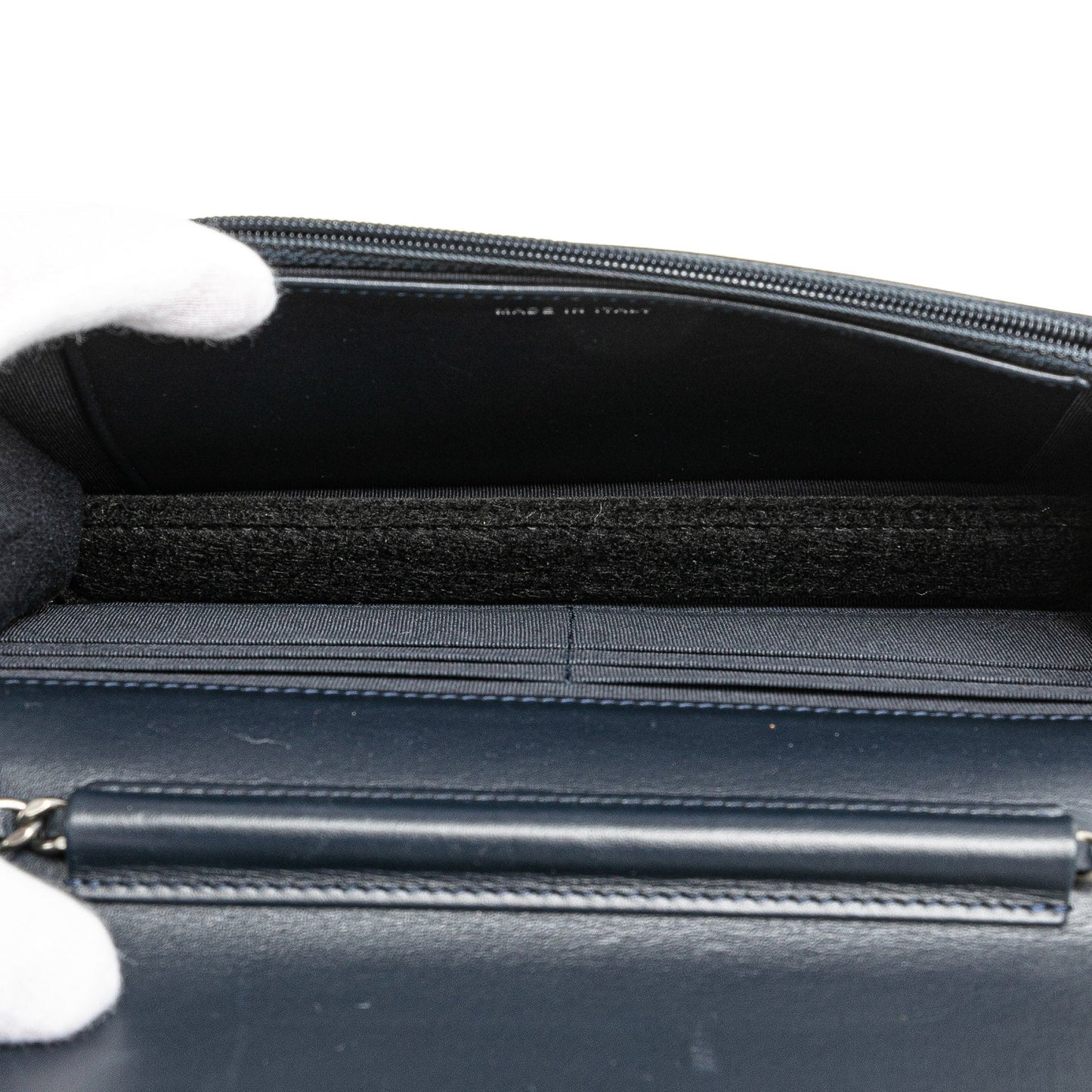Chanel Quilted Aged Calfskin Gabrielle Wallet On Chain Black