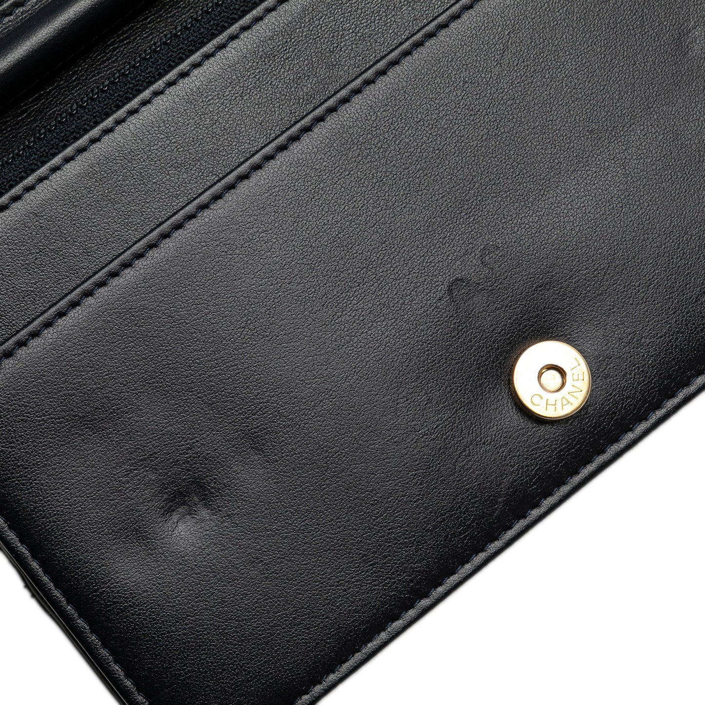 Chanel Quilted Aged Calfskin Gabrielle Wallet On Chain Black